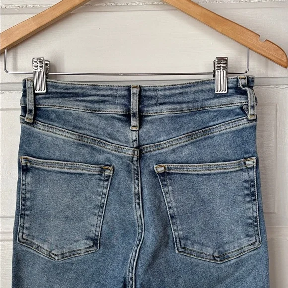 FREE PEOPLE SIERRA HIGH RISE SKINNY JEANS RAW HEM - Picture 6 of 11